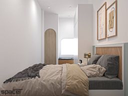 Phòng ngủ - Nhà phố Quận 6 - Phong cách Scandinavian + Color Block 