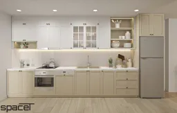 Phòng bếp - Căn hộ Masteri T5 Thảo Điền 71m2 - Phong cách Color Block + Scandinavian 