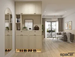 Lối vào - Căn hộ Masteri T5 Thảo Điền 71m2 - Phong cách Color Block + Scandinavian 