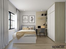Phòng ngủ - Căn hộ Masteri T5 Thảo Điền 71m2 - Phong cách Color Block + Scandinavian 