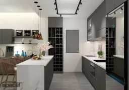Phòng bếp - Căn hộ Saigon Pearl Bình Thạnh - Phong cách Modern + Minimalist 