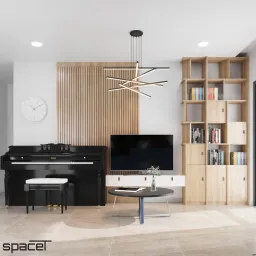 Phòng khách - Căn hộ Compass One Bình Dương - Phong cách Modern 