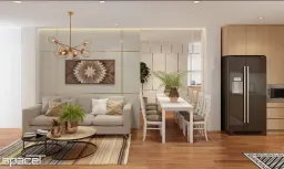 Phòng khách, Phòng ăn - Nhà phố Quận 1 45m2 - Phong cách Modern + Scandinavian 