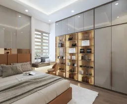 Phòng ngủ - Nhà phố Quận 7 200m2 - Phong cách Modern 