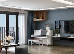 Phòng khách - Căn hộ Masteri Thảo Điền Quận 2 - Phong cách Modern 