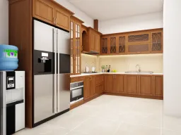 Phòng bếp - Nhà phố Gò Vấp 200m2 - Phong cách Neo Classic 