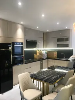 Phòng bếp, Phòng ăn - Nhà phố Nguyễn Thượng Hiền Q. Bình Thạnh - Phong cách Modern 