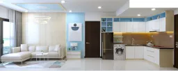 Phòng khách, Phòng bếp - Căn hộ CSJ Tower Vũng Tàu - Phong cách Scandinavian + Modern 