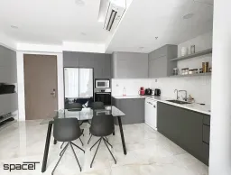 Phòng bếp, Phòng ăn - Căn hộ The Ascentia Phú Mỹ Hưng - Phong cách Modern 