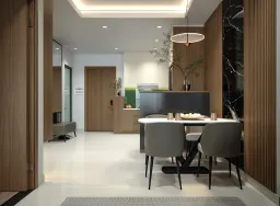 Phòng ăn, Lối vào - Căn hộ Urban Hill Quận 7 - Phong cách Modern 