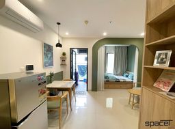 Phòng ngủ, Phòng ăn - Căn hộ studio The Rainbow (Vinhomes) - Phong cách Scandinavian 