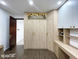 Phòng ngủ, Phòng làm việc - Nhà phố 114m2 Quận 10 - Phong cách Modern 