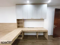 Phòng ngủ, Phòng làm việc - Nhà phố 114m2 Quận 10 - Phong cách Modern 