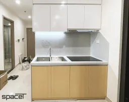 Phòng bếp - Căn hộ 40m2 The Origami (Vinhomes) - Phong cách Japandi 