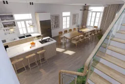 Phòng bếp, Phòng ăn - Nhà phố liền kề NovaWorld Phan Thiết - Phong cách Japandi 