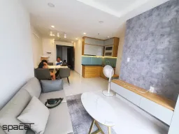 Phòng khách, Phòng bếp, Phòng ăn - Căn hộ Terra Mia Bình Chánh 50m2 - Phong cách Modern 