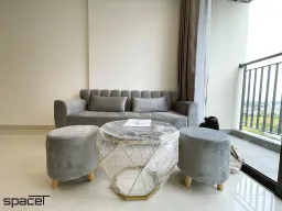Phòng khách - Căn hộ The Origami (Vinhomes) - Phong cách Modern + Scandinavian 