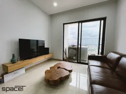 Phòng khách - Căn hộ Bcons Garden Bình Dương - Phong cách Modern + Rustic 