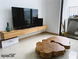 Phòng khách - Căn hộ Bcons Garden Bình Dương - Phong cách Modern + Rustic 