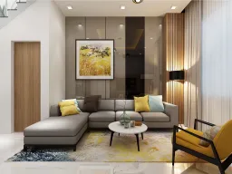 Phòng khách - Nhà phố Park Riverside Quận 9 - Phong cách Modern 