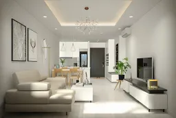 Phòng khách - Căn hộ The Tresor - Phong cách Minimalist + Modern 