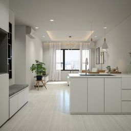 Phòng bếp - Căn hộ The Tresor - Phong cách Minimalist + Modern 