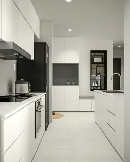 Phòng bếp - Căn hộ The Tresor - Phong cách Minimalist + Modern 