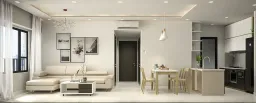 Phòng khách, Phòng ăn - Căn hộ The Tresor Quận 4 - Phong cách Modern + Minimalist 