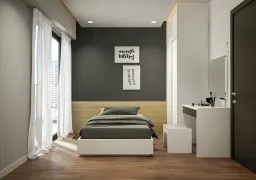 Phòng ngủ - Căn hộ The Tresor Quận 4 - Phong cách Modern + Minimalist 