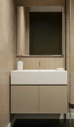 Phòng tắm - Căn hộ The Tresor Quận 4 - Phong cách Modern + Minimalist 