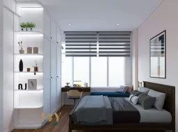 Phòng ngủ - Căn hộ chung cư Tản Đà Court - Phong cách Industrial 