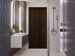 Phòng tắm - Căn hộ chung cư Tản Đà Court - Phong cách Industrial 