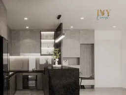 Phòng bếp, Lối vào - Căn hộ PetroVietnam Landmark - Phong cách Minimalist 