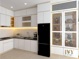 Phòng bếp - Căn hộ Vinhomes Grand Park - Phong cách Scandinavian + Modern 
