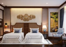 Phòng ngủ Nhà phố Nguyễn Trãi Quận 5 - Phong cách Indochine