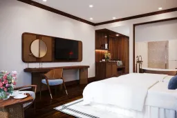 Phòng ngủ - Phòng ngủ Nhà phố Nguyễn Trãi Quận 5 - Phong cách Indochine 
