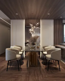 Phòng ăn - Căn hộ Saigon Pearl Topaz 2 - Phong cách Modern 