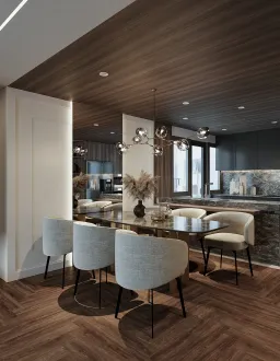 Phòng ăn - Căn hộ Saigon Pearl Topaz 2 - Phong cách Modern 