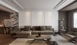 Phòng khách - Căn hộ Saigon Pearl Topaz 2 - Phong cách Modern 