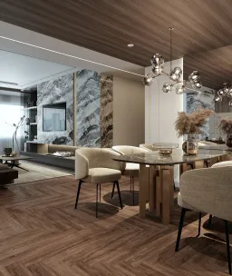 Phòng ăn - Căn hộ Saigon Pearl Topaz 2 - Phong cách Modern 
