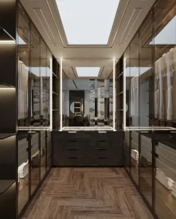Phòng thay đồ - Căn hộ Saigon Pearl Topaz 2 - Phong cách Modern 