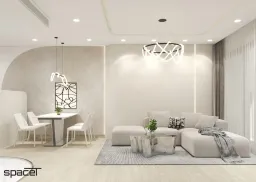 Phòng khách, Phòng ăn - Căn hộ Sunwah Pearl - Phong cách Modern 