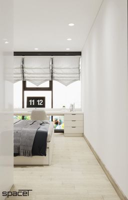 Phòng ngủ, Phòng làm việc - Căn hộ Sunwah Pearl - Phong cách Modern 