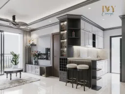Phòng bếp - Căn hộ Q7 Saigon Riverside Complex - Phong cách Indochine 