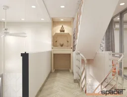 Phòng thờ - Nhà phố Cao Văn Lầu Quận 6 - Phong cách Scandinavian 
