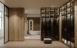 Phòng thay đồ - Khách sạn Ngã ba Liên Khương - Phong cách Modern 