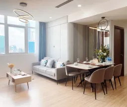 Phòng khách, Phòng ăn - Căn hộ chung cư The One Sài Gòn - Phong cách Modern 
