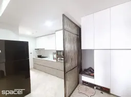 Phòng bếp, Lối vào - Căn hộ The Peak M8 Midtown - Phong cách Minimalist 