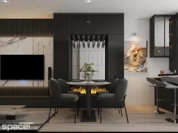 Phòng ăn - Căn hộ chung cư An Phú Apartment Quận 6 - Phong cách Modern 