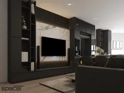 Phòng khách - Căn hộ chung cư An Phú Apartment Quận 6 - Phong cách Modern 